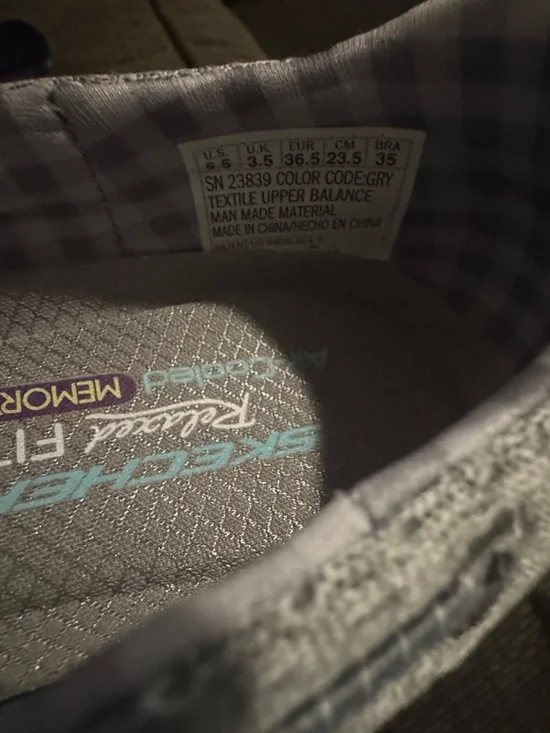 Skechers Women's Gray Knit Slip-On Loafer SZ 6.5 - Picture 15 of 15